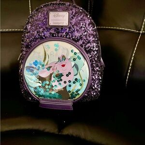 Loungefly Disney Ursula Purple Sequin Backpack